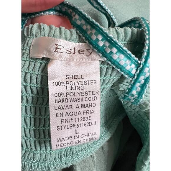 Esley Mint Green High Lo Dress Size Large - Picture 6 of 6